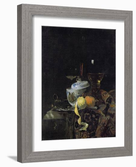 Still Life with Chinese Porcelain Box, 1662-Willem Kalf-Framed Giclee Print