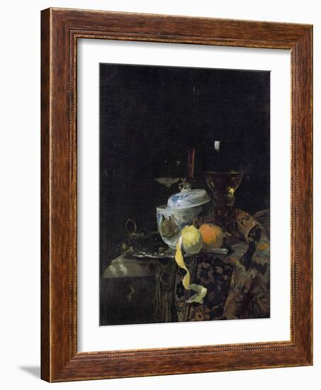 Still Life with Chinese Porcelain Box, 1662-Willem Kalf-Framed Giclee Print