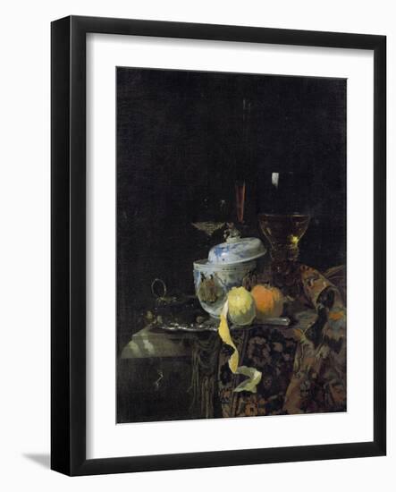 Still Life with Chinese Porcelain Box, 1662-Willem Kalf-Framed Giclee Print