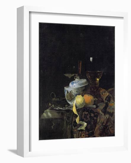 Still Life with Chinese Porcelain Box, 1662-Willem Kalf-Framed Giclee Print