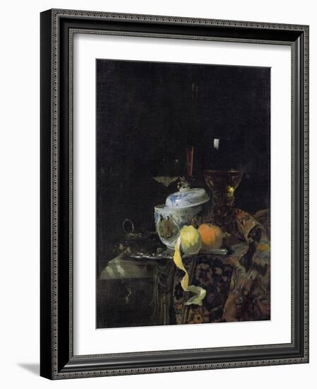 Still Life with Chinese Porcelain Box, 1662-Willem Kalf-Framed Giclee Print