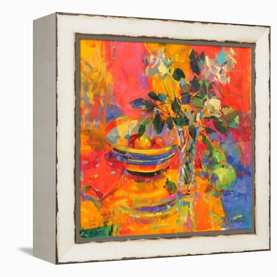 Still Life with Clarice Cliff Bowl-Peter Graham-Framed Premier Image Canvas