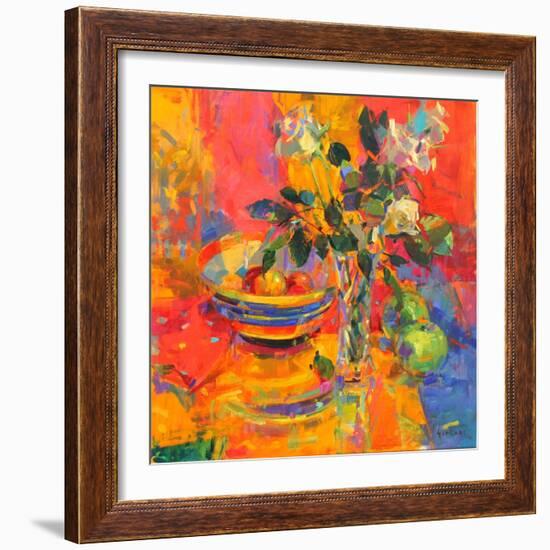 Still Life with Clarice Cliff Bowl-Peter Graham-Framed Giclee Print