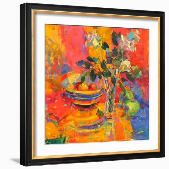 Still Life with Clarice Cliff Bowl-Peter Graham-Framed Giclee Print