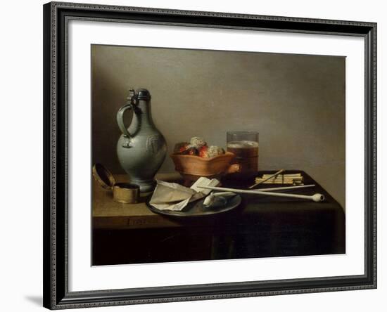 Still Life with Clay Pipes, 1636-Pieter Claesz-Framed Giclee Print