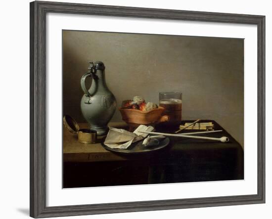 Still Life with Clay Pipes, 1636-Pieter Claesz-Framed Giclee Print