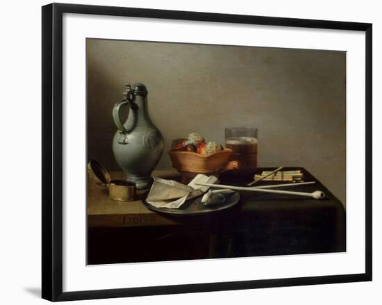 Still Life with Clay Pipes, 1636-Pieter Claesz-Framed Giclee Print