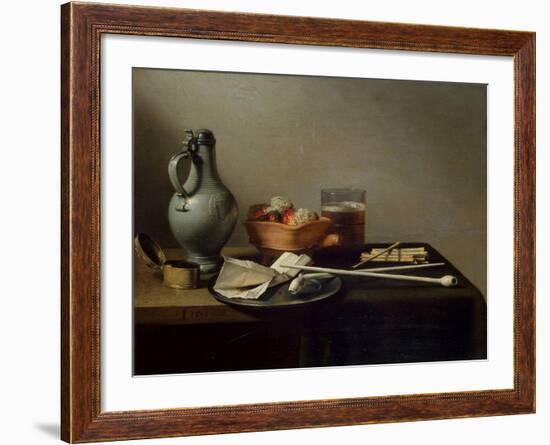 Still Life with Clay Pipes, 1636-Pieter Claesz-Framed Giclee Print