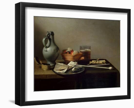 Still Life with Clay Pipes, 1636-Pieter Claesz-Framed Giclee Print