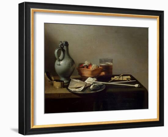 Still Life with Clay Pipes, 1636-Pieter Claesz-Framed Giclee Print