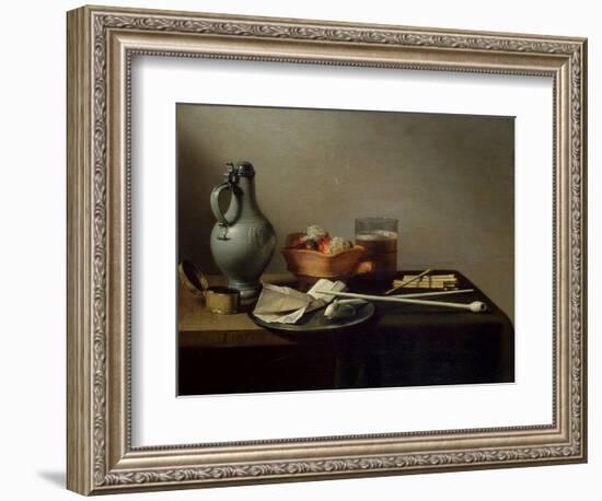 Still Life with Clay Pipes, 1636-Pieter Claesz-Framed Giclee Print