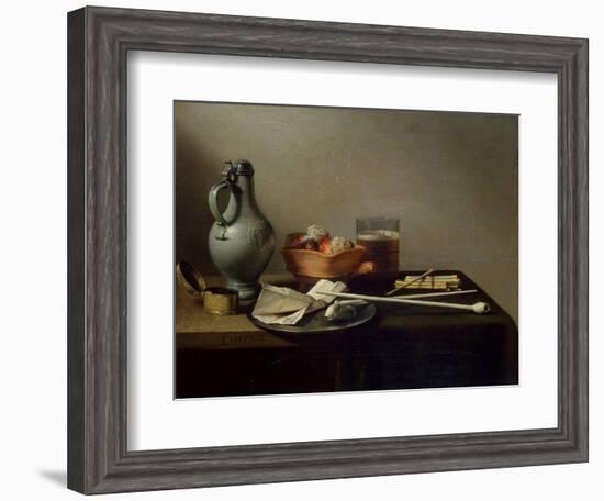 Still Life with Clay Pipes, 1636-Pieter Claesz-Framed Giclee Print