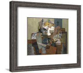 Still Life with Compote and Glass, Winter 1914-16-Pablo Picasso-Framed Art Print