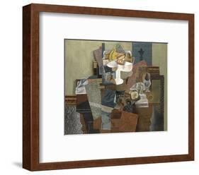 Still Life with Compote and Glass, Winter 1914-16-Pablo Picasso-Framed Art Print