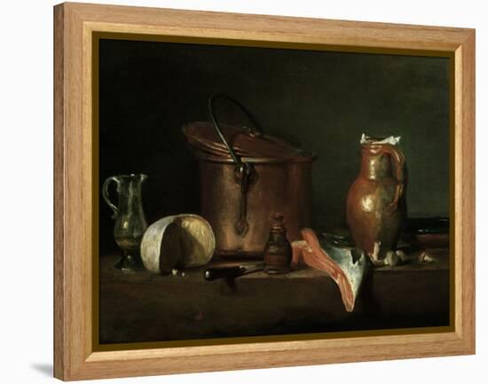 Still-Life With Copper Pot-Jean-Baptiste Simeon Chardin-Framed Premier Image Canvas