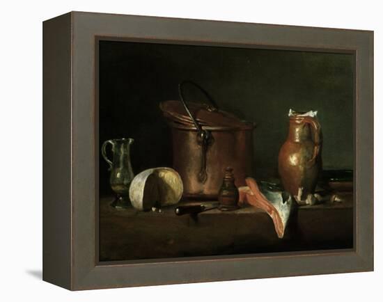 Still-Life With Copper Pot-Jean-Baptiste Simeon Chardin-Framed Premier Image Canvas