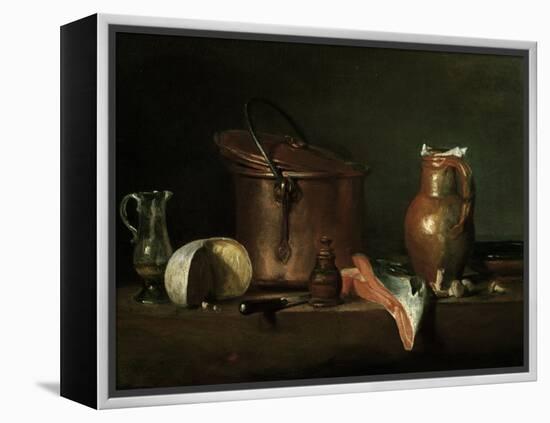 Still-Life With Copper Pot-Jean-Baptiste Simeon Chardin-Framed Premier Image Canvas