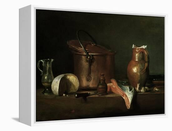 Still-Life With Copper Pot-Jean-Baptiste Simeon Chardin-Framed Premier Image Canvas