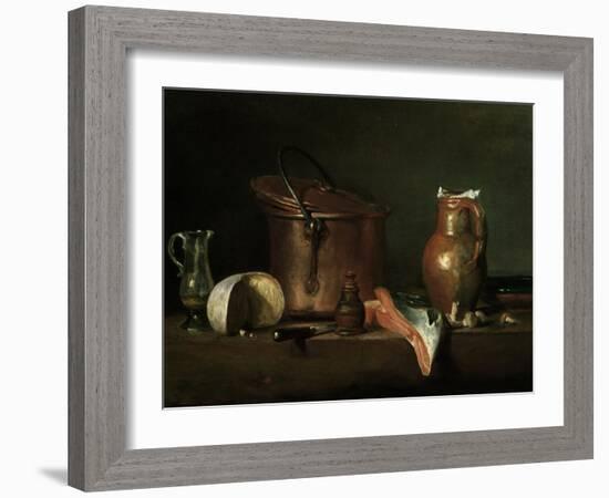 Still-Life With Copper Pot-Jean-Baptiste Simeon Chardin-Framed Giclee Print