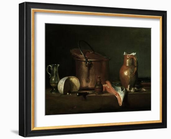 Still-Life With Copper Pot-Jean-Baptiste Simeon Chardin-Framed Giclee Print