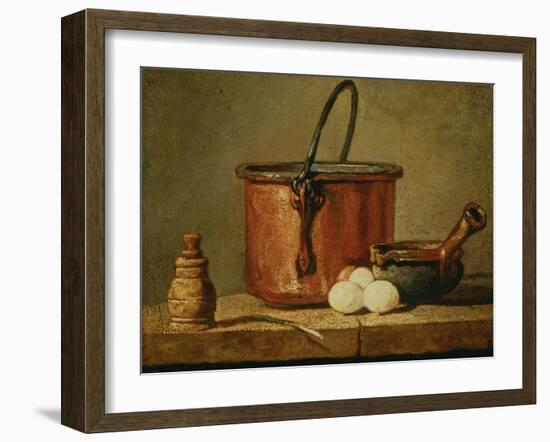 Still Life with Copper Vessel-Jean-Baptiste Simeon Chardin-Framed Giclee Print