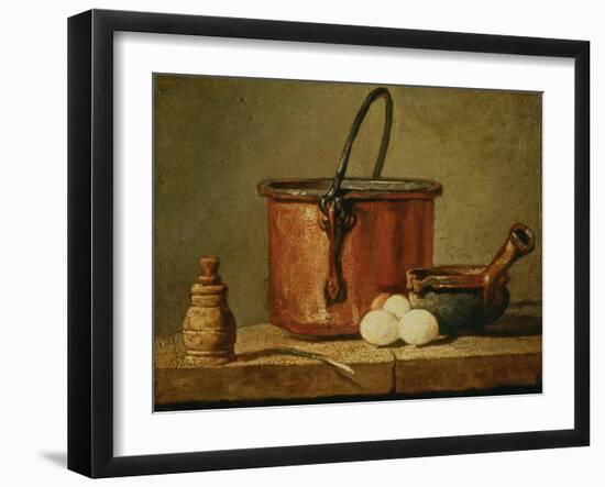 Still Life with Copper Vessel-Jean-Baptiste Simeon Chardin-Framed Giclee Print