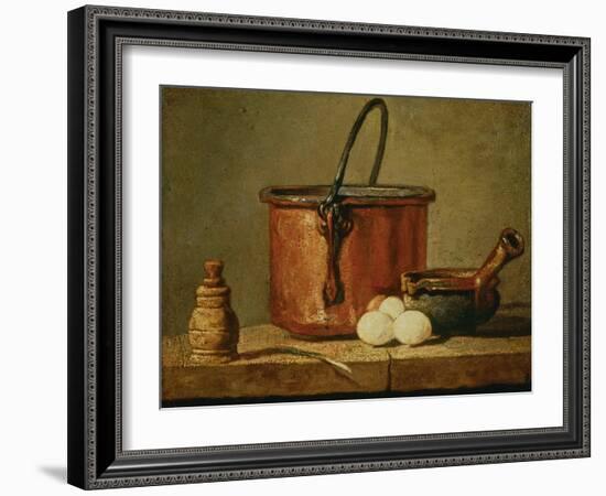 Still Life with Copper Vessel-Jean-Baptiste Simeon Chardin-Framed Giclee Print