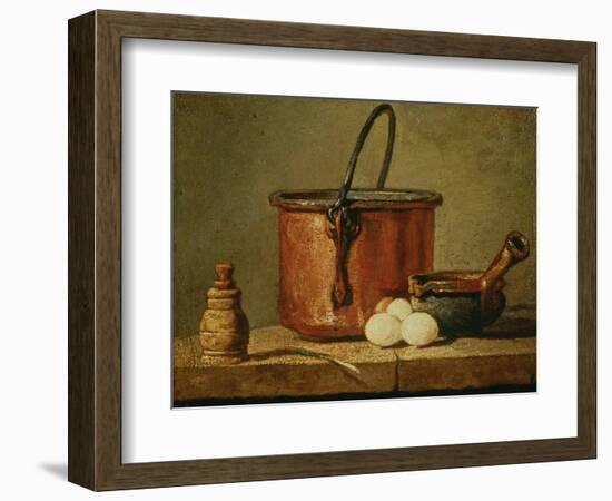 Still Life with Copper Vessel-Jean-Baptiste Simeon Chardin-Framed Giclee Print