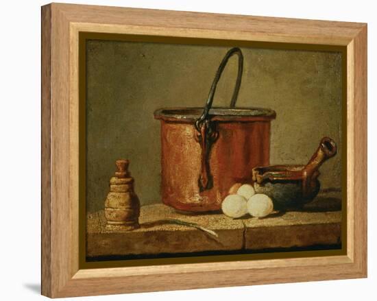 Still Life with Copper Vessel-Jean-Baptiste Simeon Chardin-Framed Premier Image Canvas