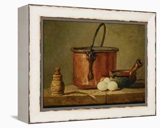 Still Life with Copper Vessel-Jean-Baptiste Simeon Chardin-Framed Premier Image Canvas