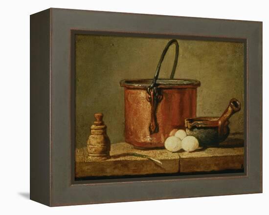 Still Life with Copper Vessel-Jean-Baptiste Simeon Chardin-Framed Premier Image Canvas