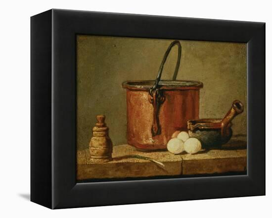 Still Life with Copper Vessel-Jean-Baptiste Simeon Chardin-Framed Premier Image Canvas