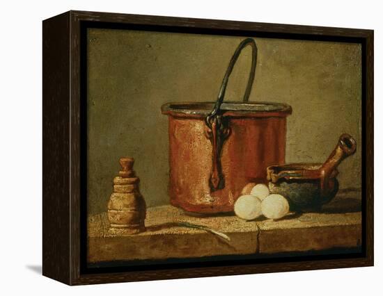 Still Life with Copper Vessel-Jean-Baptiste Simeon Chardin-Framed Premier Image Canvas