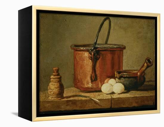 Still Life with Copper Vessel-Jean-Baptiste Simeon Chardin-Framed Premier Image Canvas