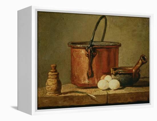 Still Life with Copper Vessel-Jean-Baptiste Simeon Chardin-Framed Premier Image Canvas