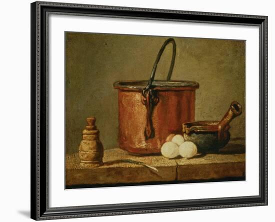 Still Life with Copper Vessel-Jean-Baptiste Simeon Chardin-Framed Giclee Print