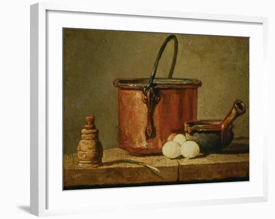 Still Life with Copper Vessel-Jean-Baptiste Simeon Chardin-Framed Giclee Print