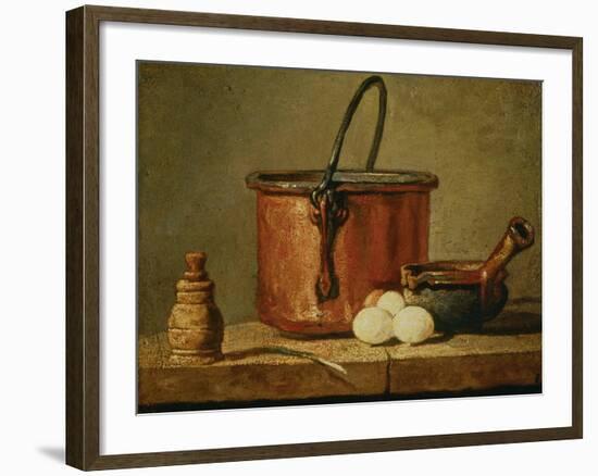 Still Life with Copper Vessel-Jean-Baptiste Simeon Chardin-Framed Giclee Print