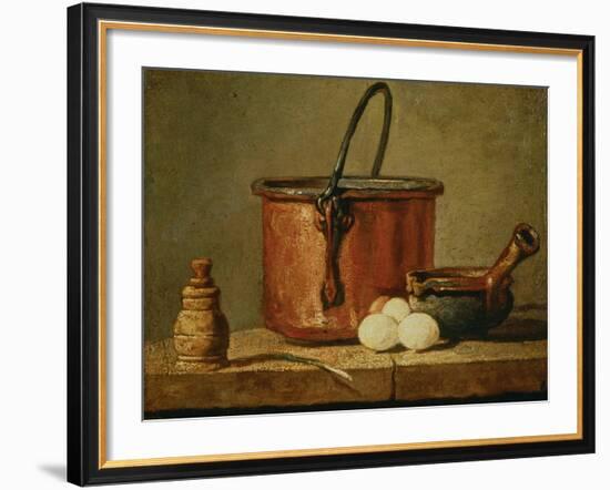 Still Life with Copper Vessel-Jean-Baptiste Simeon Chardin-Framed Giclee Print