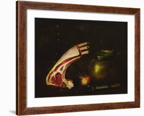 Still Life with Cutlets-Antoine Vollon-Framed Giclee Print
