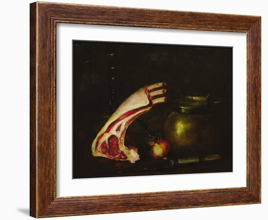 Still Life with Cutlets-Antoine Vollon-Framed Giclee Print