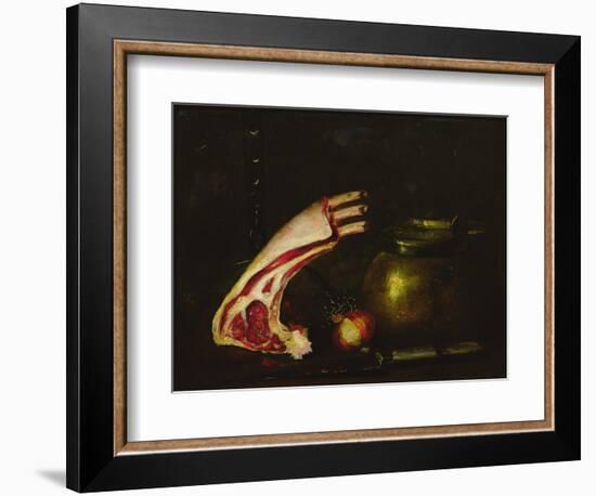 Still Life with Cutlets-Antoine Vollon-Framed Giclee Print