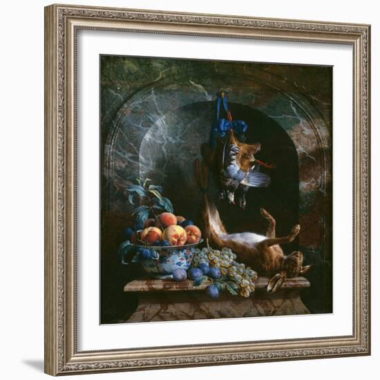 Still Life with Dead Game in a Marble Niche, 1706 (Oil on Canvas)-Alexandre-Francois Desportes-Framed Giclee Print