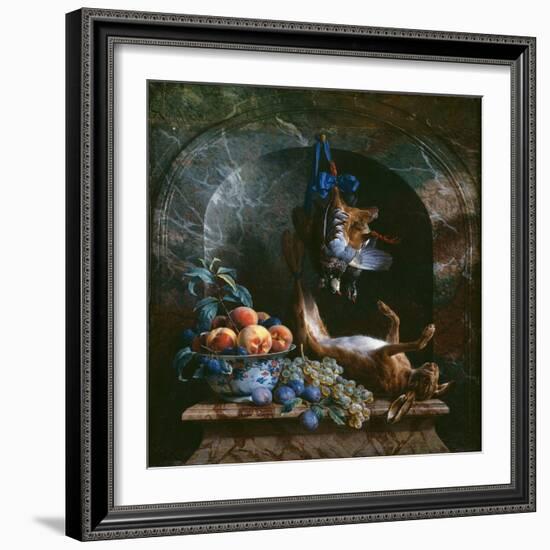 Still Life with Dead Game in a Marble Niche, 1706 (Oil on Canvas)-Alexandre-Francois Desportes-Framed Giclee Print