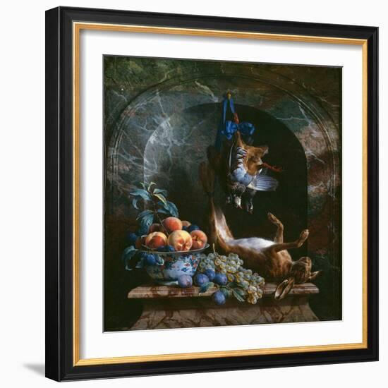Still Life with Dead Game in a Marble Niche, 1706 (Oil on Canvas)-Alexandre-Francois Desportes-Framed Giclee Print