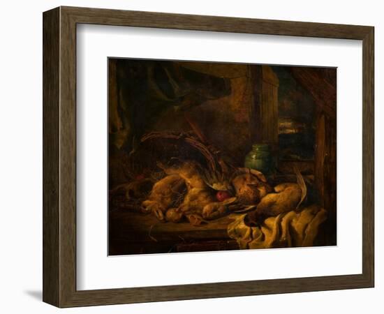 Still Life with Dead Rabbits (Oil on Canvas)-William Duffield-Framed Giclee Print