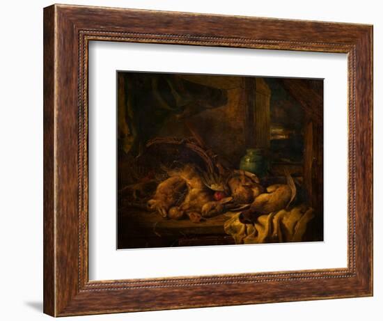 Still Life with Dead Rabbits (Oil on Canvas)-William Duffield-Framed Giclee Print