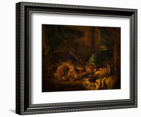 Still Life with Dead Rabbits (Oil on Canvas)-William Duffield-Framed Giclee Print