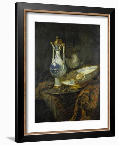 Still Life with Delft Vase and Bowl-Willem Kalf-Framed Giclee Print