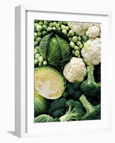 Still Life with Different Types of Cabbages-Peter Howard Smith-Framed Photographic Print